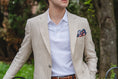 Load image into Gallery viewer, Sand & Cream Linen/Wool Harrods Sportcoat, Patch Pocket
