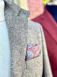 Load image into Gallery viewer, Hacking Jacket in Dark Brown/Cream Shetland Herringbone
