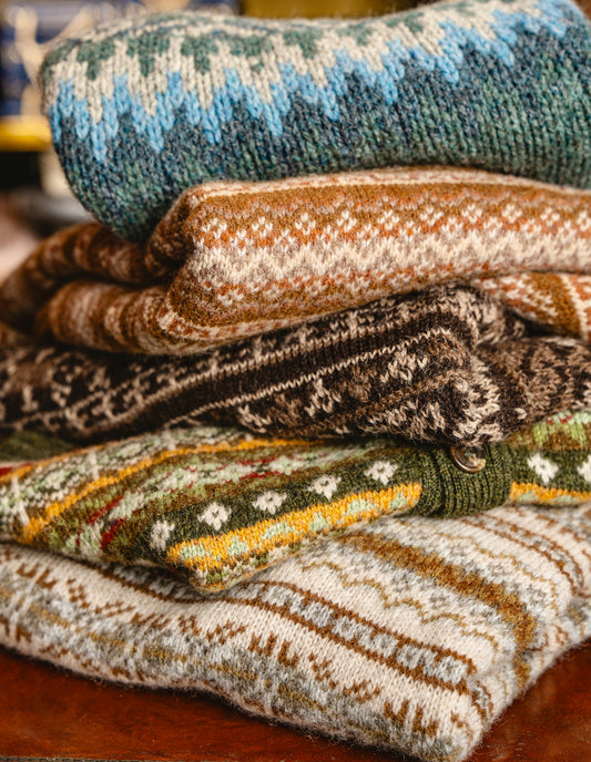 Shetland Fair Isle Sweater in Golden Fair Isle