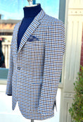 Load image into Gallery viewer, Harrods Patch Pocket Sportcoat in Blue Merino Guncheck
