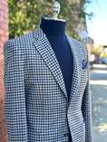 Load image into Gallery viewer, Harrods Patch Pocket Sportcoat in Blue Merino Guncheck
