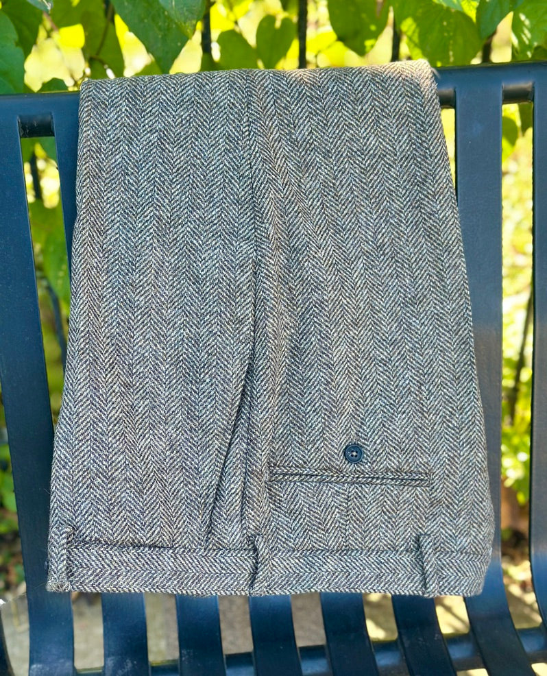 Crittenden Trousers in Brown/White Herringbone Tweed