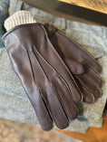 Load image into Gallery viewer, Brown Deerskin Gloves with Cashmere/Wool Lining & Cuff
