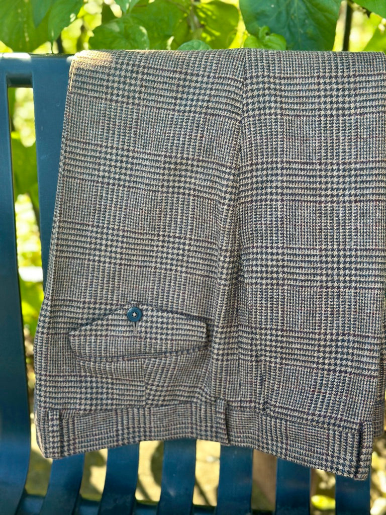 Crittenden Trousers in Coffee Merino Glen Plaid