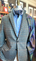 Load image into Gallery viewer, Harrods Sportcoat in Loden/Blue Highland Check
