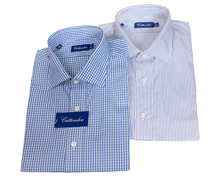 Crittenden Super 190s Dress Shirt, Blue Stripe/Blue Check/ Pinstripe/Solids