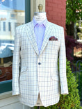 Load image into Gallery viewer, Linen Hacking Jacket in Cream Tattersall
