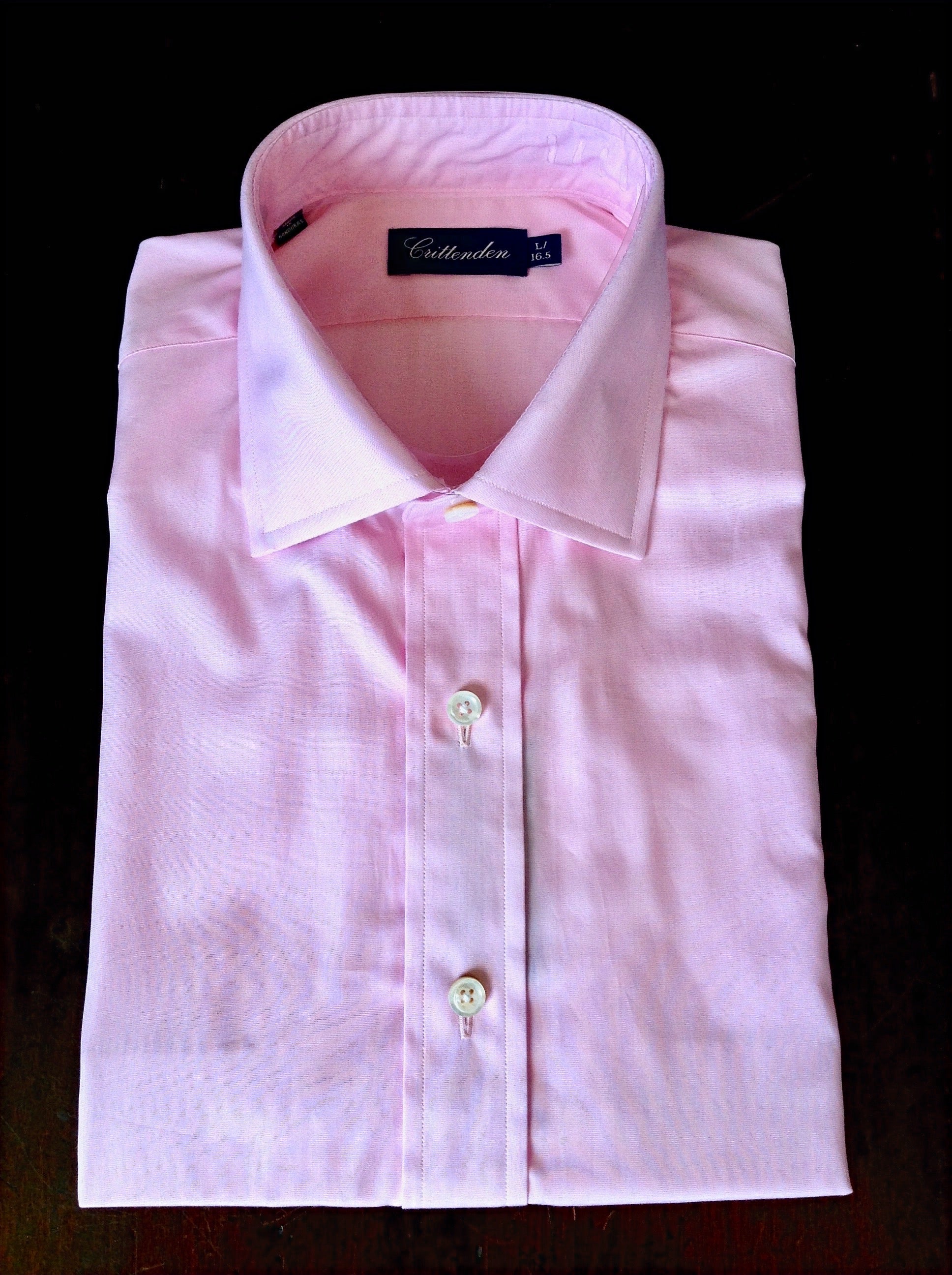 Crittenden Super 190s Dress Shirt, Solid Pink