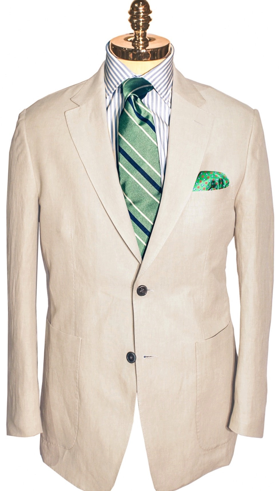 Harrods Jacket in Tan Silk & Linen