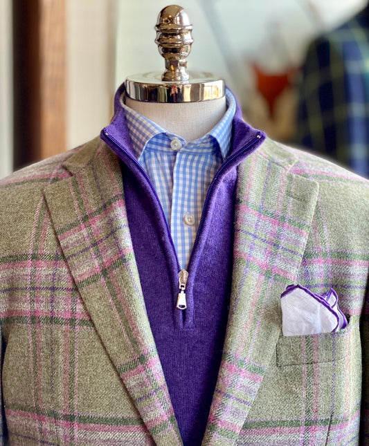 Harrods Sportcoat in Moss/Rose/Ivory