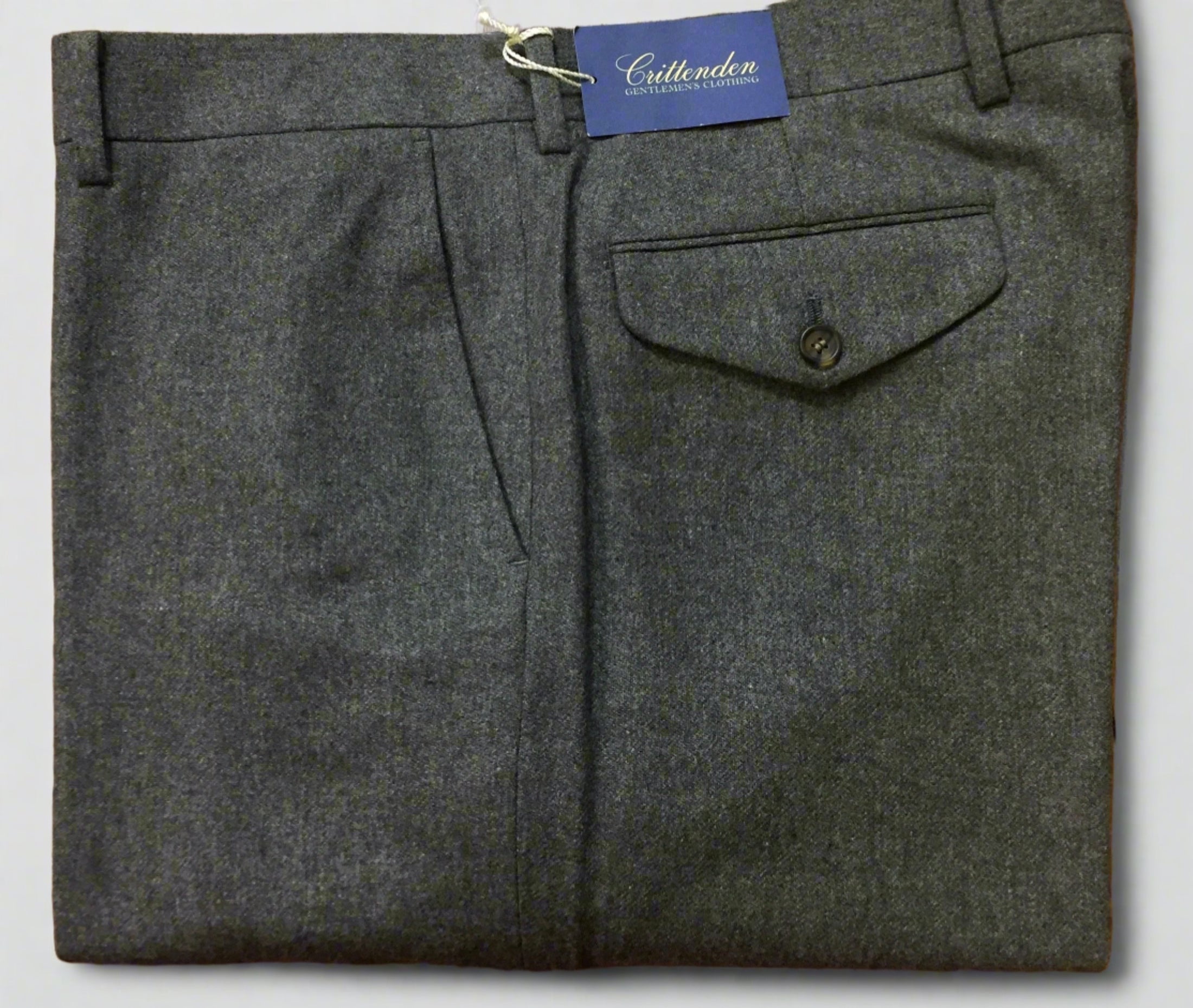 Crittenden Signature Grey Flannel Trousers