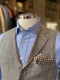 Load image into Gallery viewer, Crittenden Signature Vest in Black & White Silk/Linen/Wool Glen Plaid
