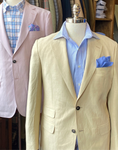 Load image into Gallery viewer, Harrods Jacket in Soft Yellow Silk & Linen in Patch Pocket
