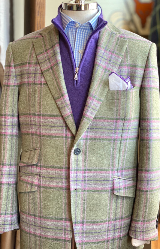 Harrods Sportcoat in Moss/Rose/Ivory