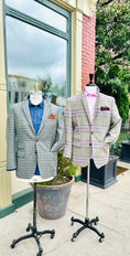 Load image into Gallery viewer, Harrods Sportcoat in Loden/Blue Highland Check
