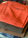 Load image into Gallery viewer, Crittenden Trouser in Moleskin in Brown, Rust, Lovat Green & Black
