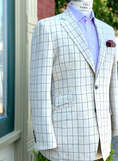 Load image into Gallery viewer, Linen Hacking Jacket in Cream Tattersall
