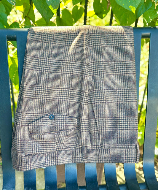 Crittenden Trousers in Coffee Merino Glen Plaid