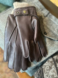 Load image into Gallery viewer, Brown Deerskin Gloves with Cashmere/Wool Lining & Cuff
