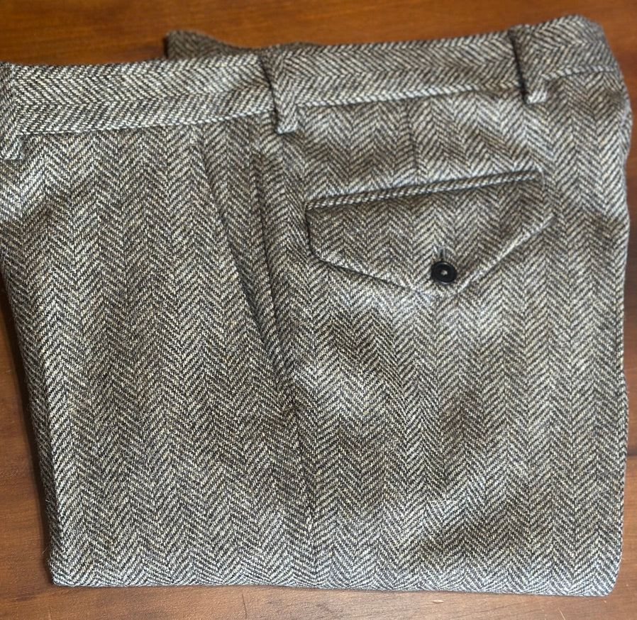 Crittenden Trousers in Brown/White Herringbone Tweed