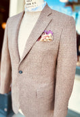 Load image into Gallery viewer, Harrods Flap Pocket Jacket in Sand/Brown Merino Glen Plaid
