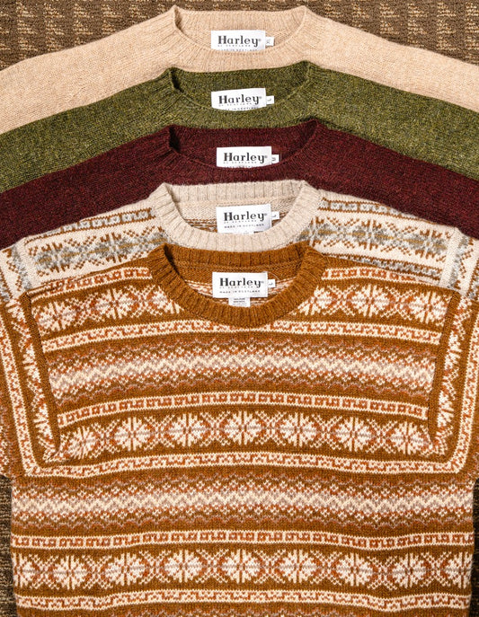 Shetland Fair Isle Sweater in Golden Fair Isle