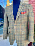 Load image into Gallery viewer, Hacking Jacket in Lambswool Moss/Red/Gold Multiplaid
