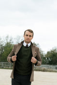 Load image into Gallery viewer, Harrods Flap Pocket Jacket in Sand/Brown Merino Glen Plaid
