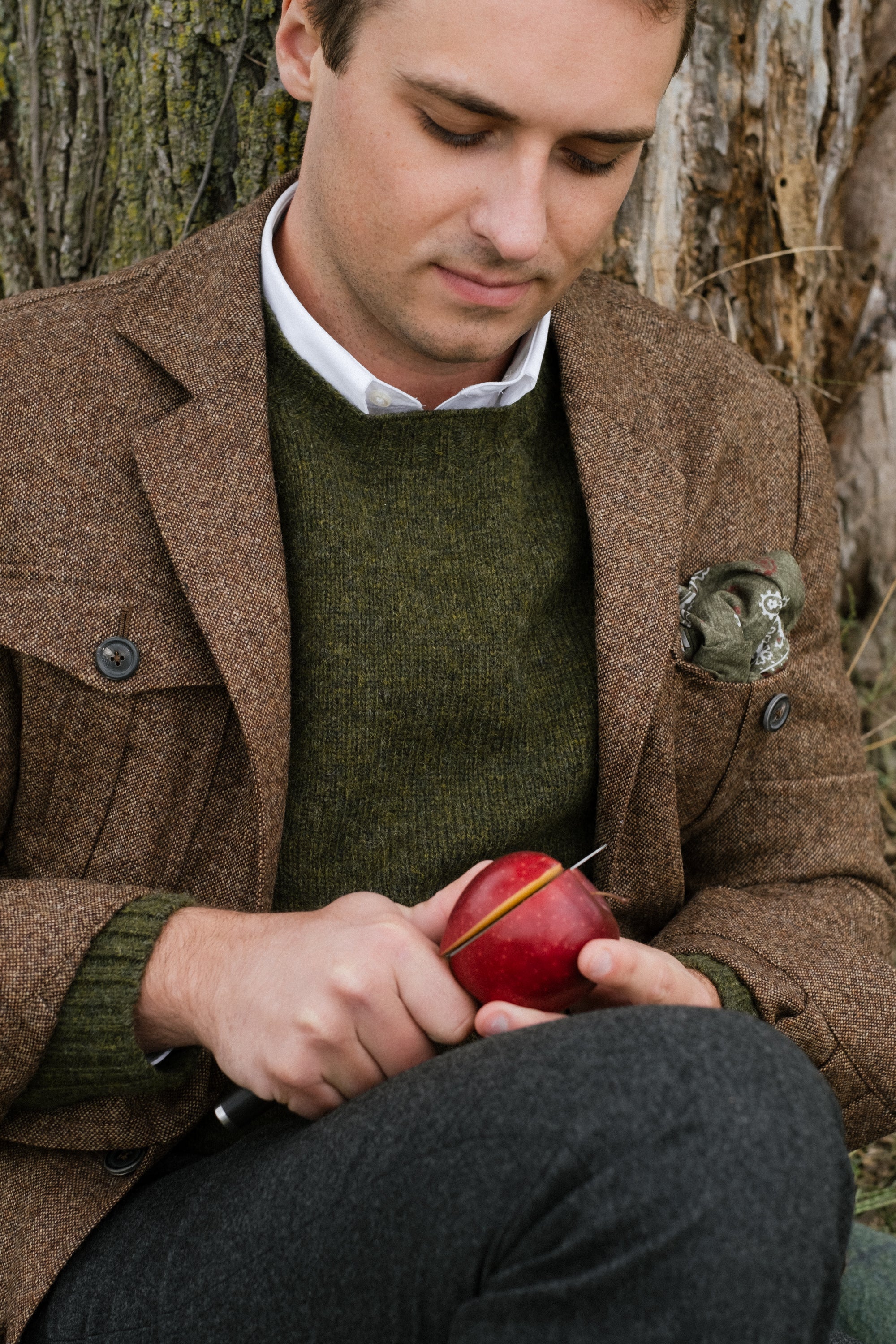 Crittenden Safari Jacket in Sand Donegal