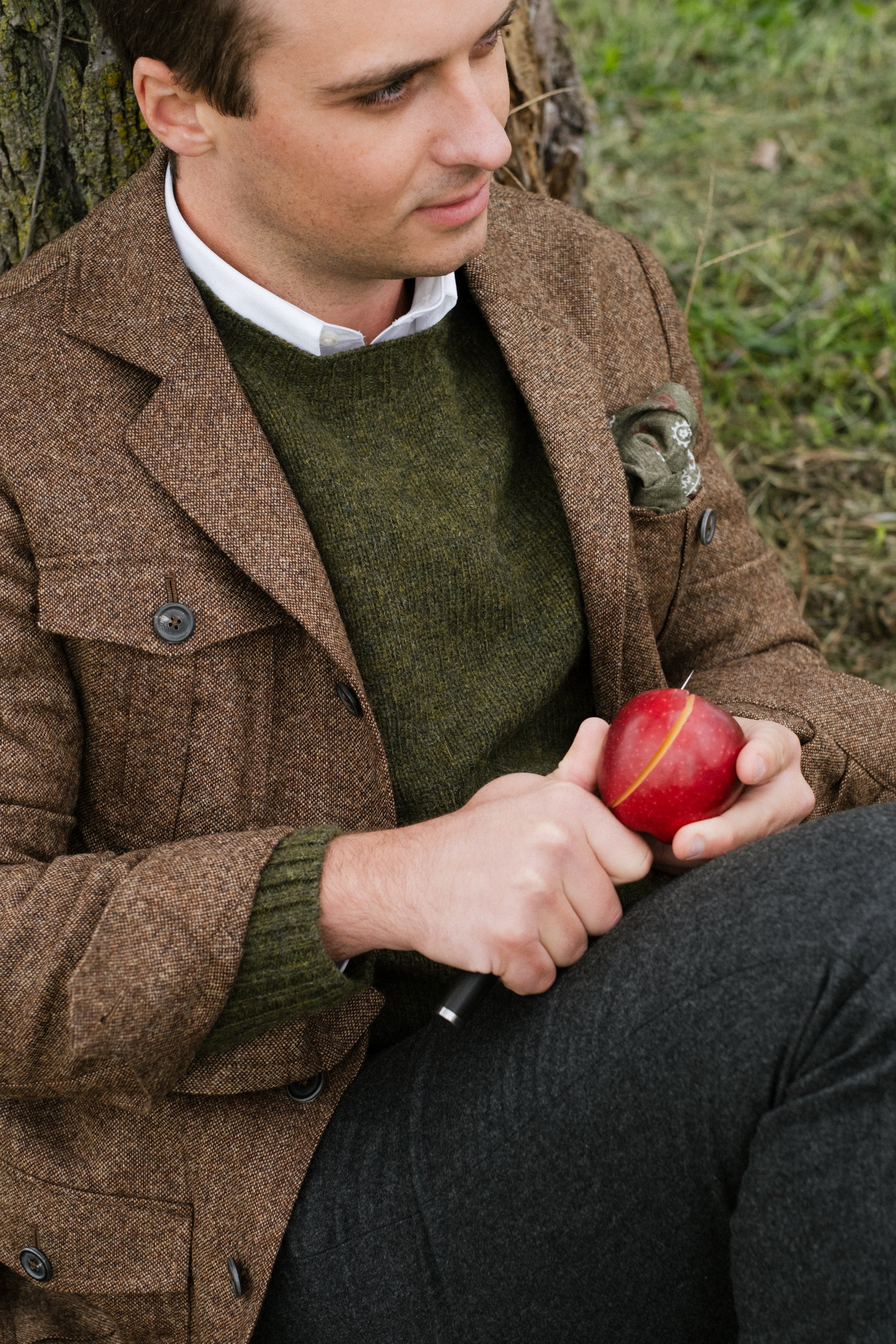 Crittenden Safari Jacket in Sand Donegal