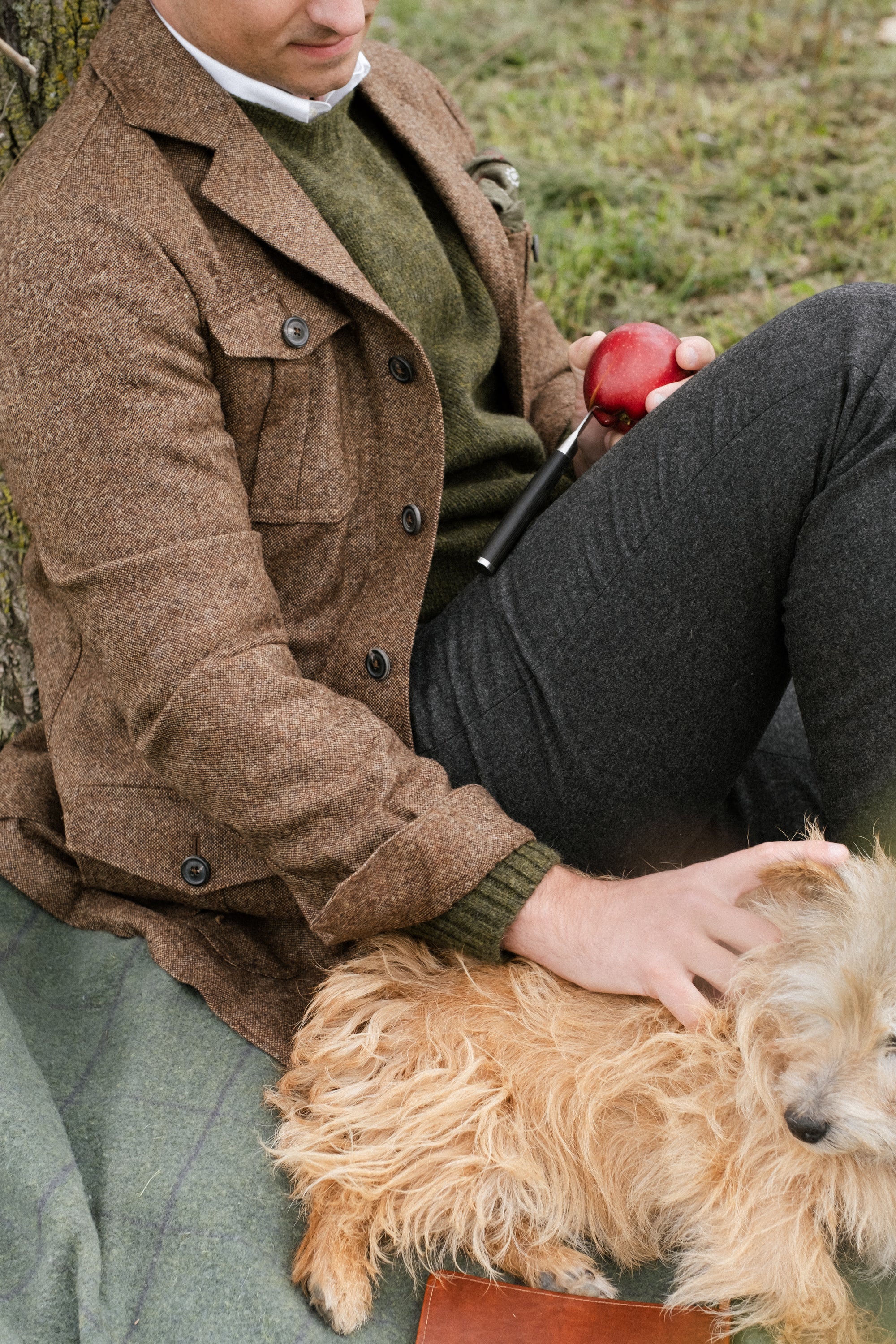 Crittenden Safari Jacket in Sand Donegal