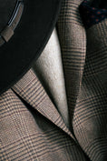 Load image into Gallery viewer, Harrods Flap Pocket Jacket in Sand/Brown Merino Glen Plaid
