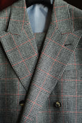 Load image into Gallery viewer, Double Breasted Suit in Merino Prince of Wales Plaid
