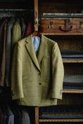 Load image into Gallery viewer, Harrods Flap Pocket Jacket in Sage/Sky/Gold Tweed, CR 1408
