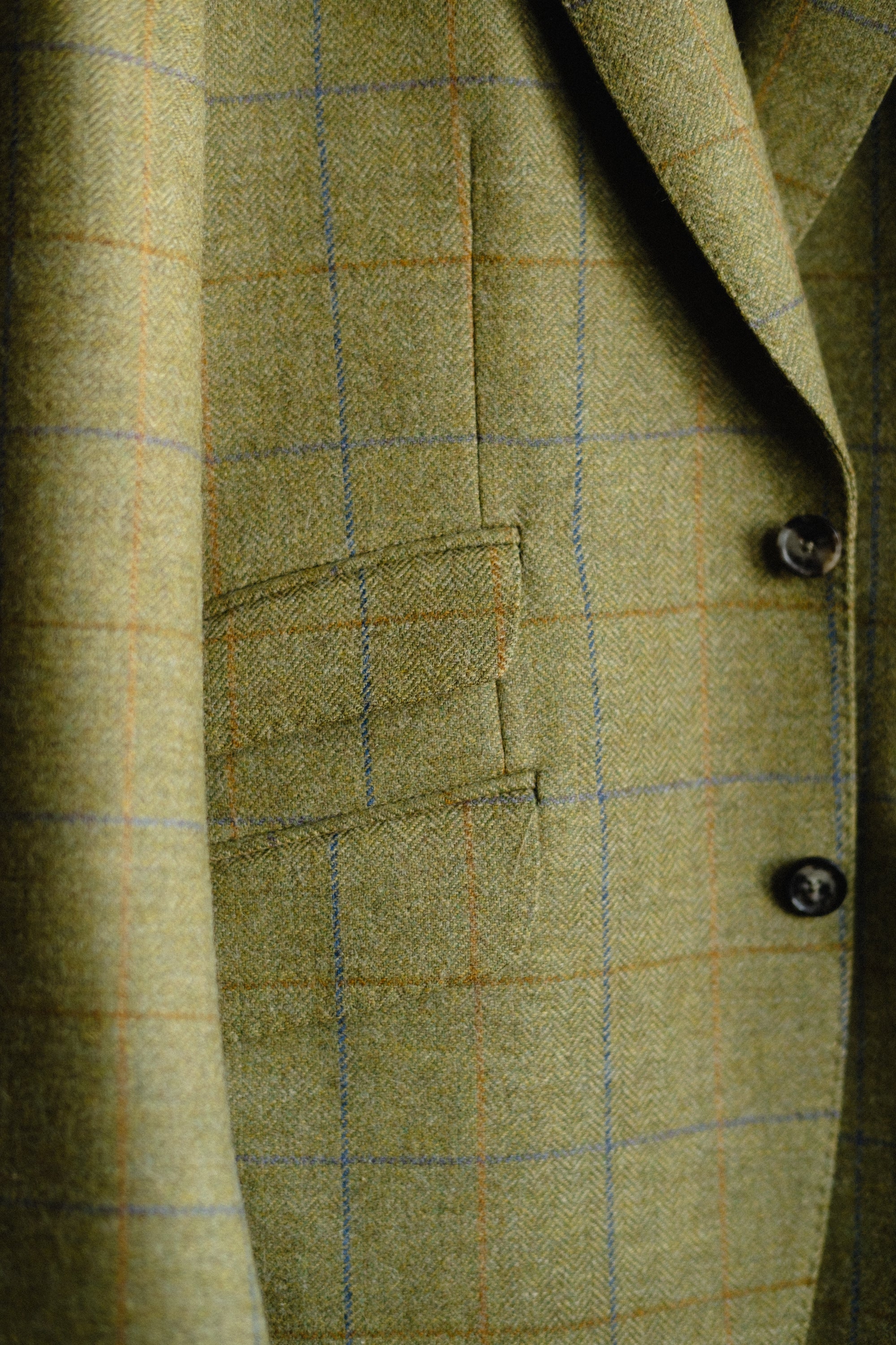 Harrods Flap Pocket Jacket in Sage/Sky/Gold Tweed, CR 1408