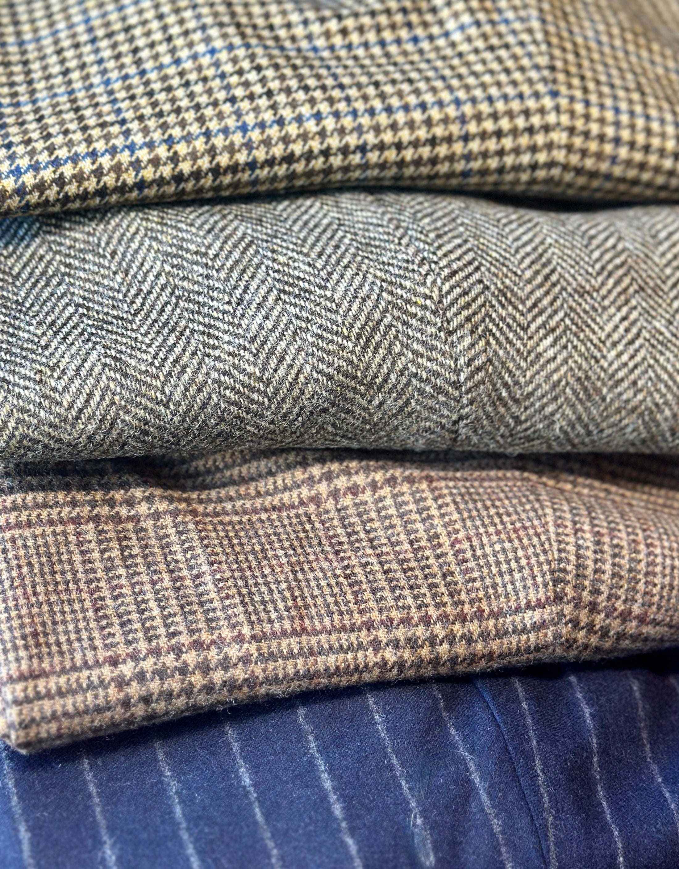 Crittenden Trousers in Coffee Merino Glen Plaid