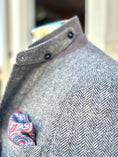 Load image into Gallery viewer, Hacking Jacket in Dark Brown/Cream Shetland Herringbone
