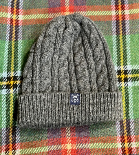 Cashmere Cable-Knit Beanie