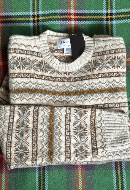 Shetland Fair Isle Sweater in Sand Fair Isle