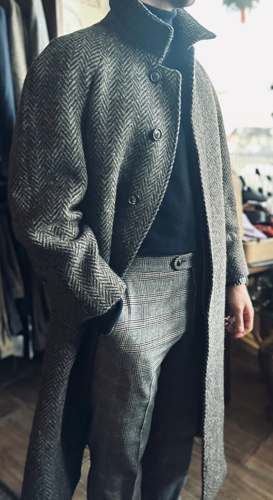 Crittenden Wool Herringbone Topcoat