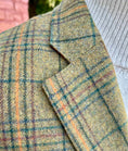 Load image into Gallery viewer, Hacking Jacket in Lambswool Moss/Red/Gold Multiplaid
