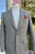 Load image into Gallery viewer, Hacking Jacket in Dark Brown/Cream Shetland Herringbone
