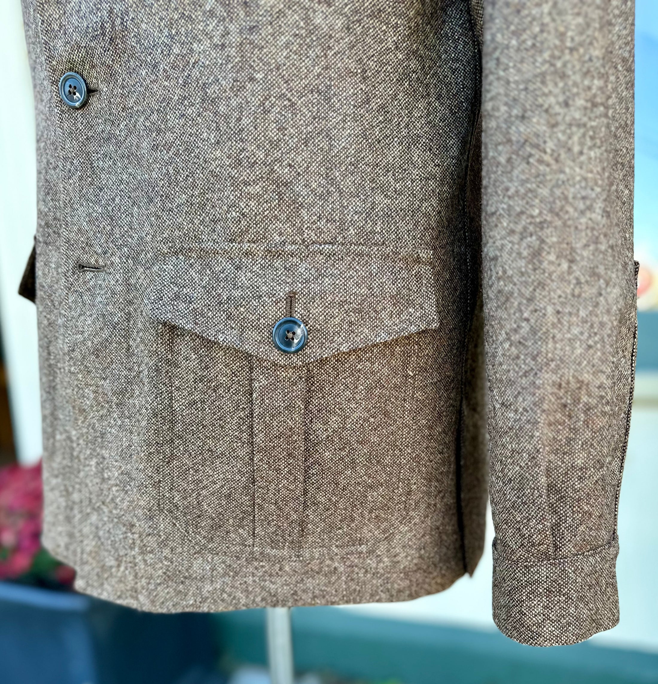 Crittenden Safari Jacket in Sand Donegal