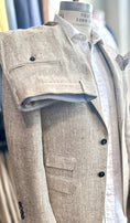 Load image into Gallery viewer, Linen & Silk Donegal Herringbone Harrods Flap Pocket Jacket
