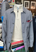 Load image into Gallery viewer, Crittenden Traveller Jacket in Navy Wool/Linen Glen
