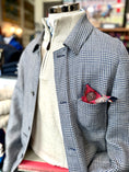 Load image into Gallery viewer, Crittenden Traveller Jacket in Navy Wool/Linen Glen
