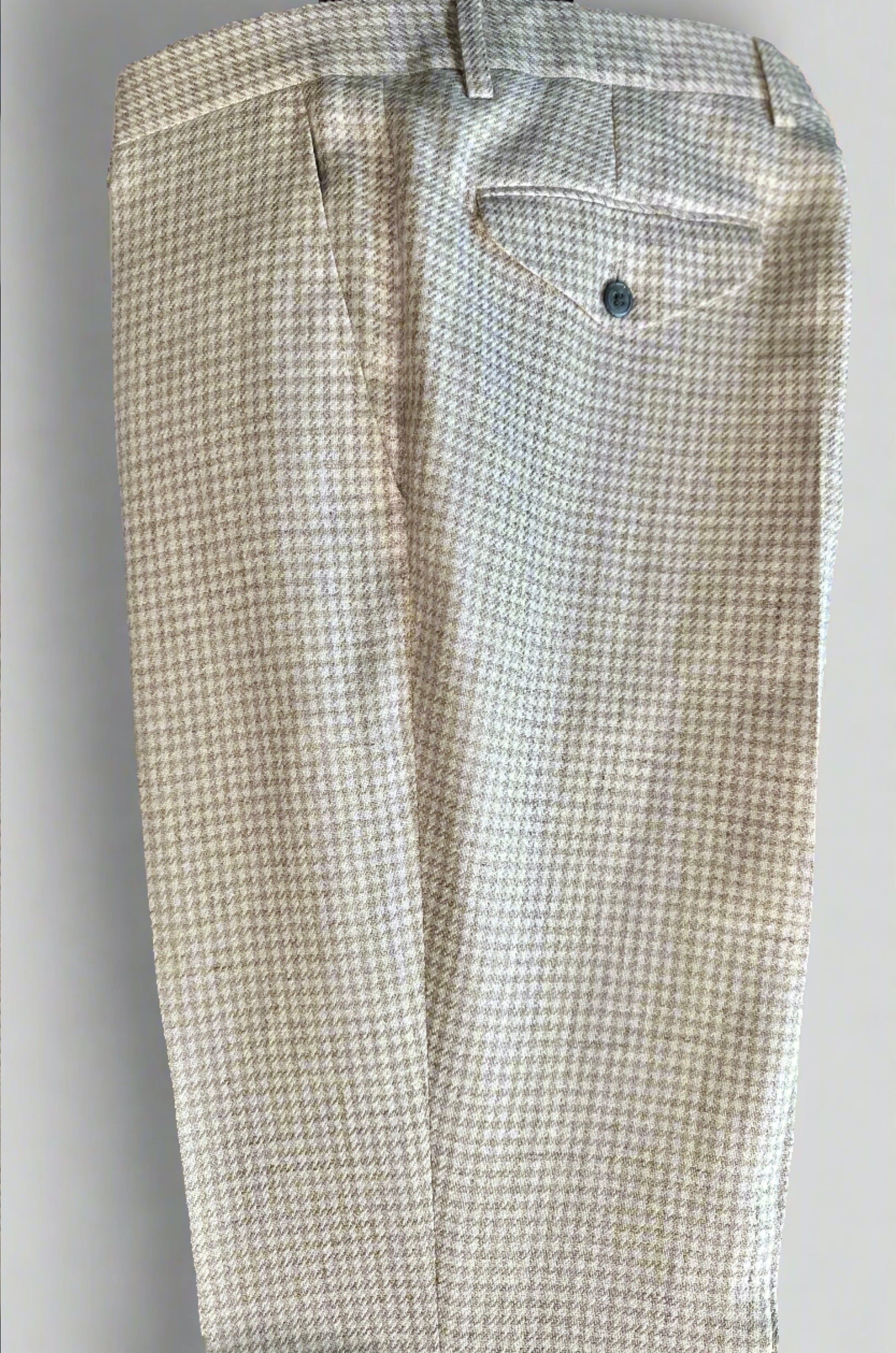 Crittenden Trousers in Sand/Cream Houndstooth